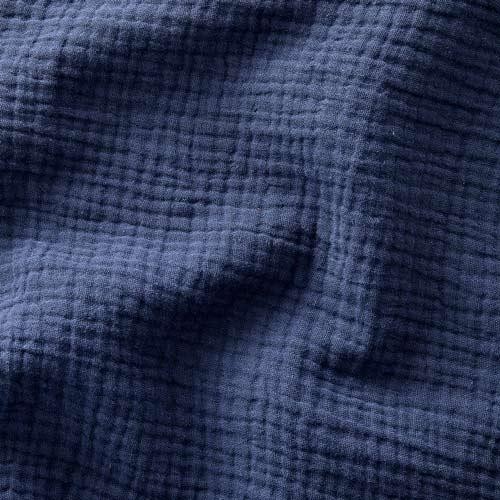 Photographie d'un tissu Double Gaze Unie Indigo