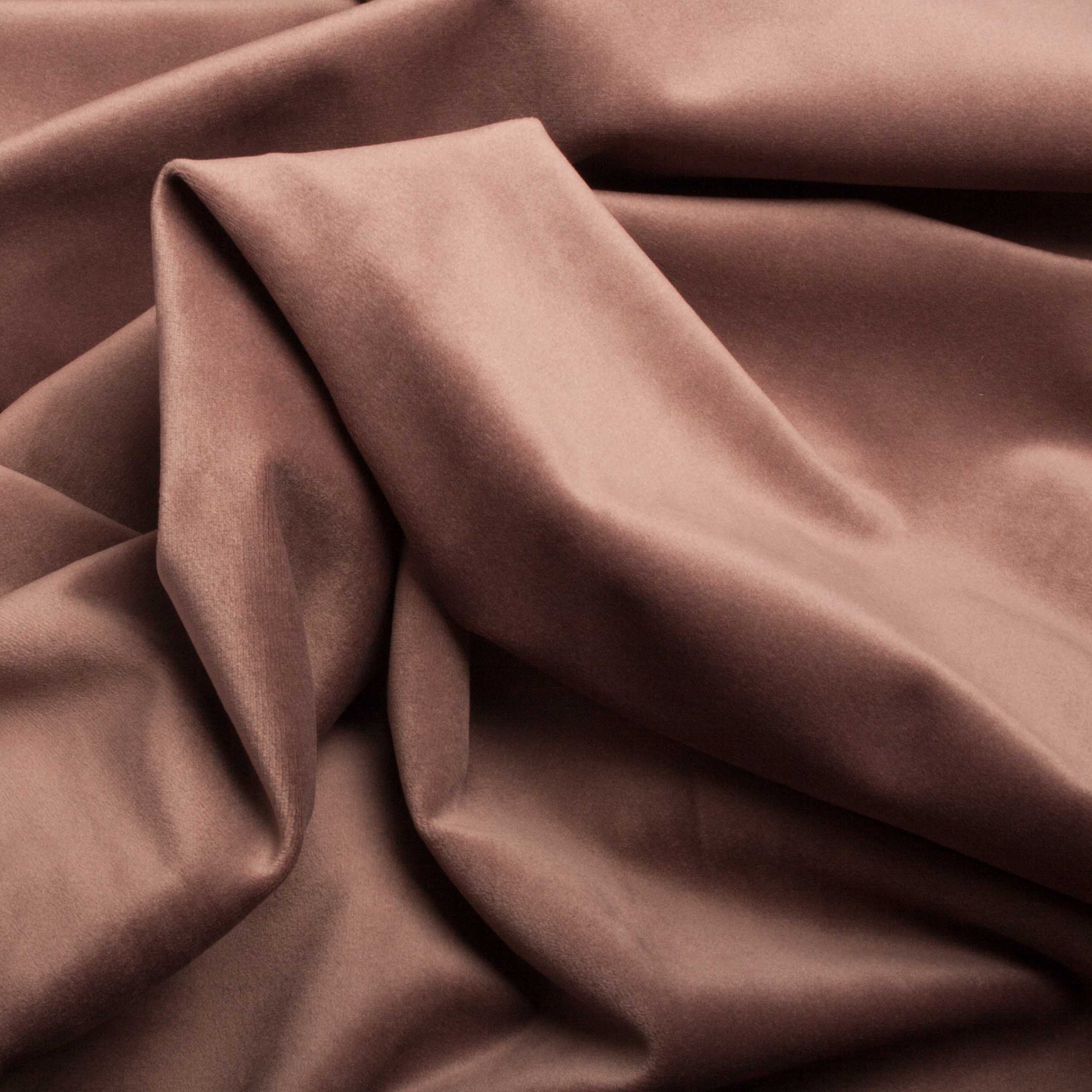 Photographie d'un tissu Velours Uni Blush