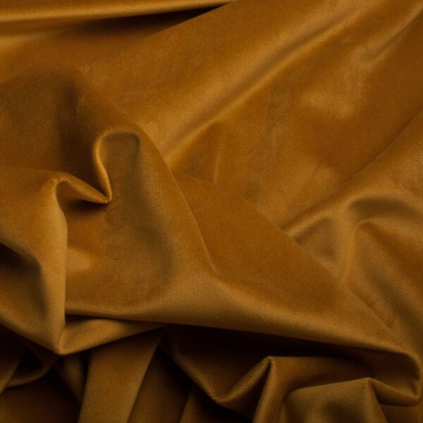 Photographie d'un tissu Velours Uni Gold