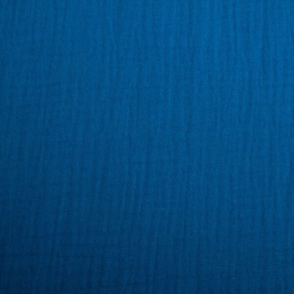 Photographie d'un tissu Double Gaze Bleu Royal